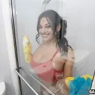 Mona Azar in 'Curvy Maid Bangs For Bucks'