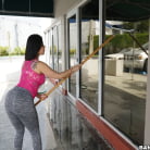 Kitty Caprice in 'Cleaning lady and a webcam model on my dick'