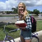 Lily Rader in 'Tight Lil' Blondie Gets WRECKED On The Bus!'