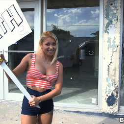 Protestor Exercises Her Right To Take Cock!