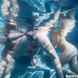 Get wet with some lesbos poolside
