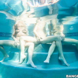 Get wet with some lesbos poolside