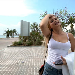 Blonde With Natural Tits Hops On The Bus