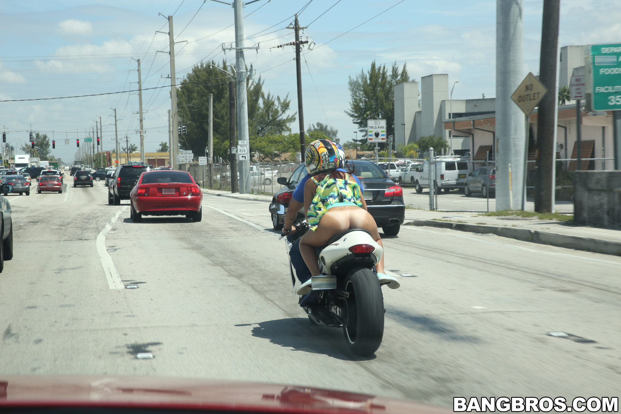 Riding naked on motorcycles
