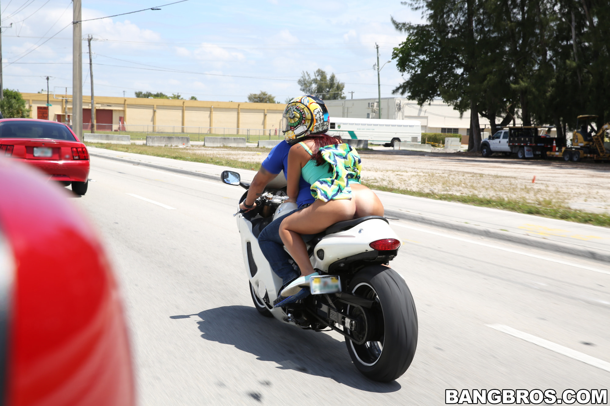 Riding naked on motorcycles